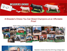 Tablet Screenshot of breederschoicesires.com